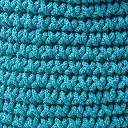 Homescapes Green Knitted Fabric Round Storage Basket, W: 37 cm, H: 21 cm – 2