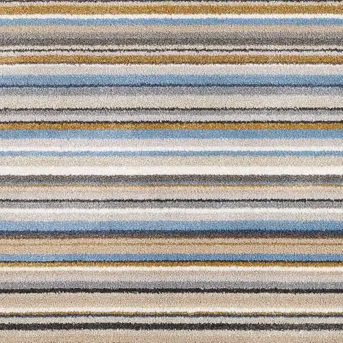 My Mat Candy Multi Natural Stripe Stain Resistant Non-Slip Runner, W: 67 cm, L: 200 cm