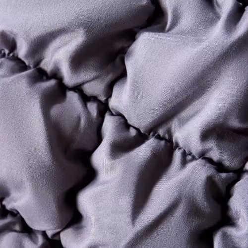 OHS Grey Seersucker Double Duvet Cover and Pillowcase Set, W/D/H: 200 x 200 cm – 2