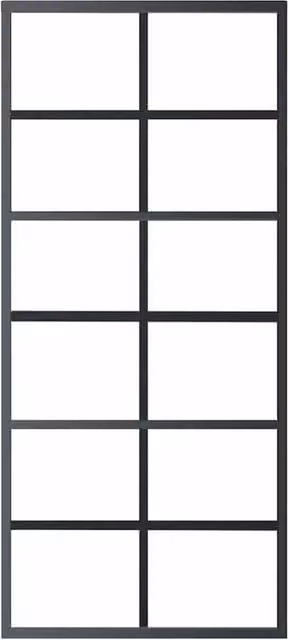 Berkfield Home Sliding ESG Glass and Aluminium Door, Black, W: 90 cm, H: 205 cm – 1