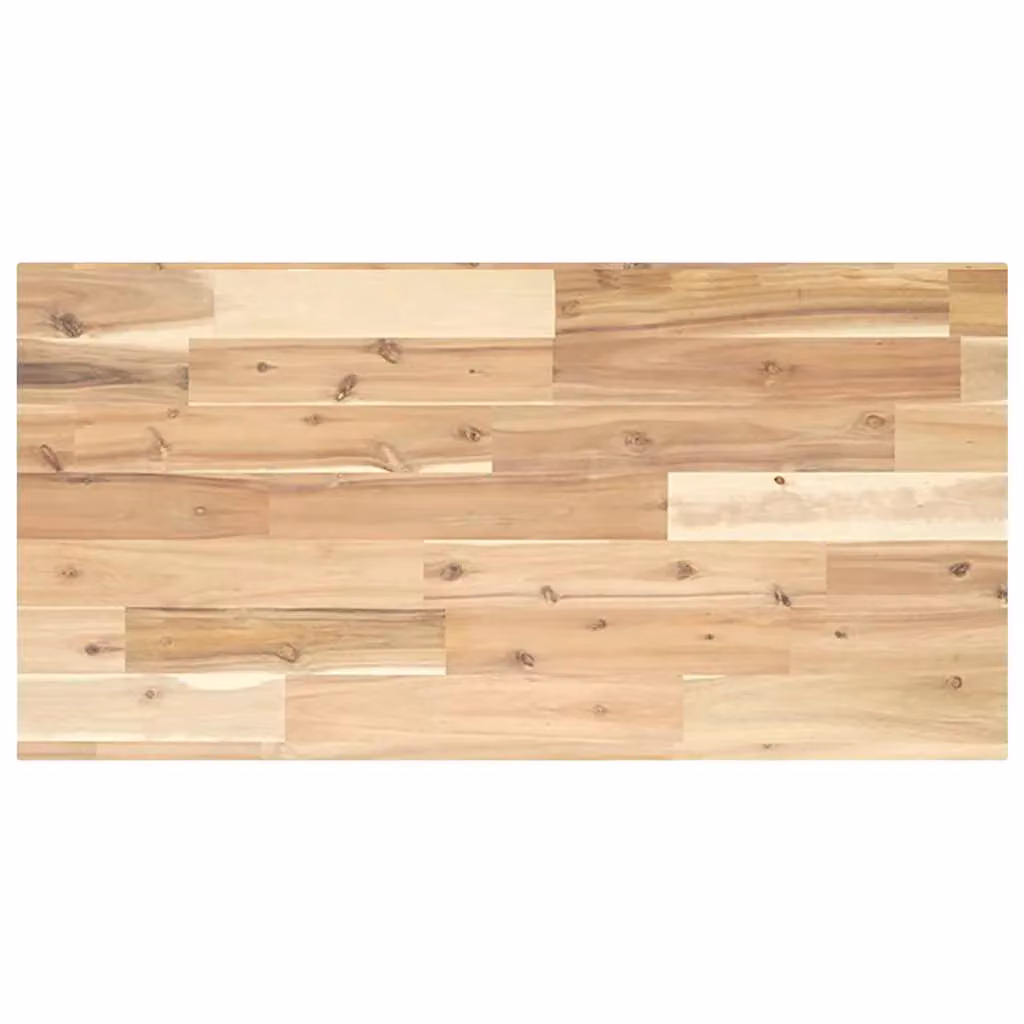 Berkfield Home Floating Shelf in Brown Untreated Solid Acacia Wood, W/D/H: 80 x 40 x 2 cm