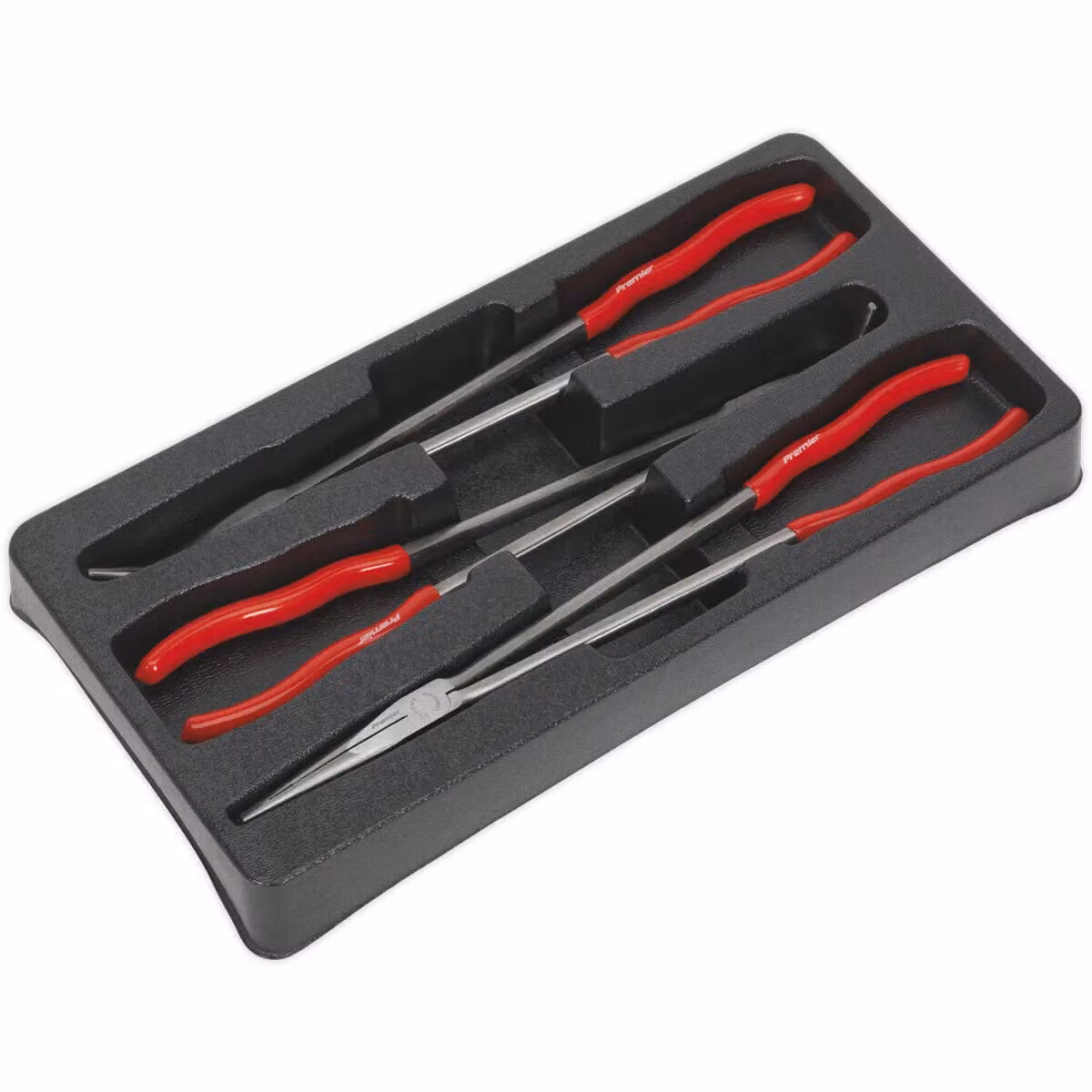 Loops 3 Piece Stainless Steel Needle Nose Pliers Set in Red and Multicolour, 400 mm – 2