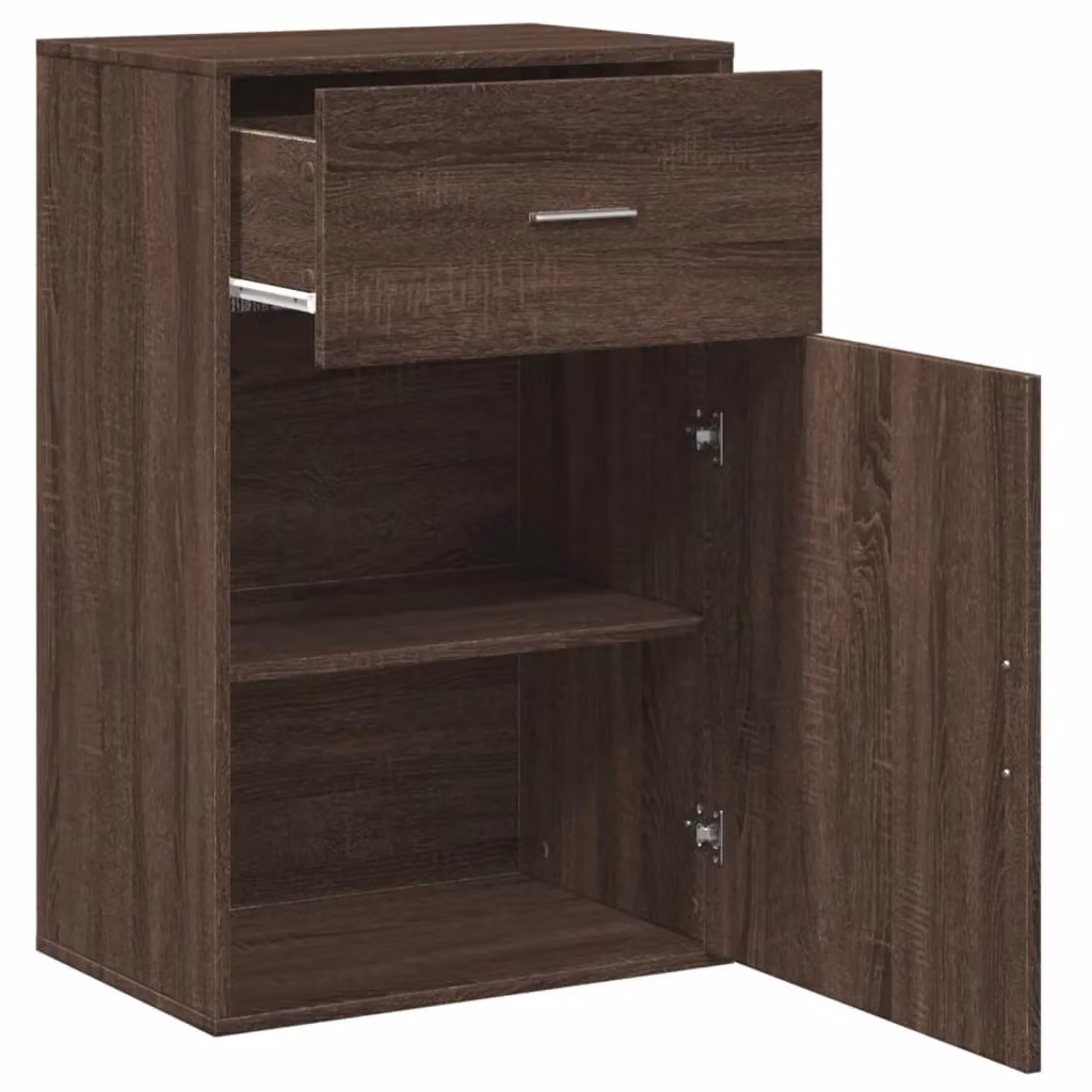 Berkfield Home Brown Oak Storage Cabinet, W: 56.5 cm, D: 39 cm, H: 90 cm – 4