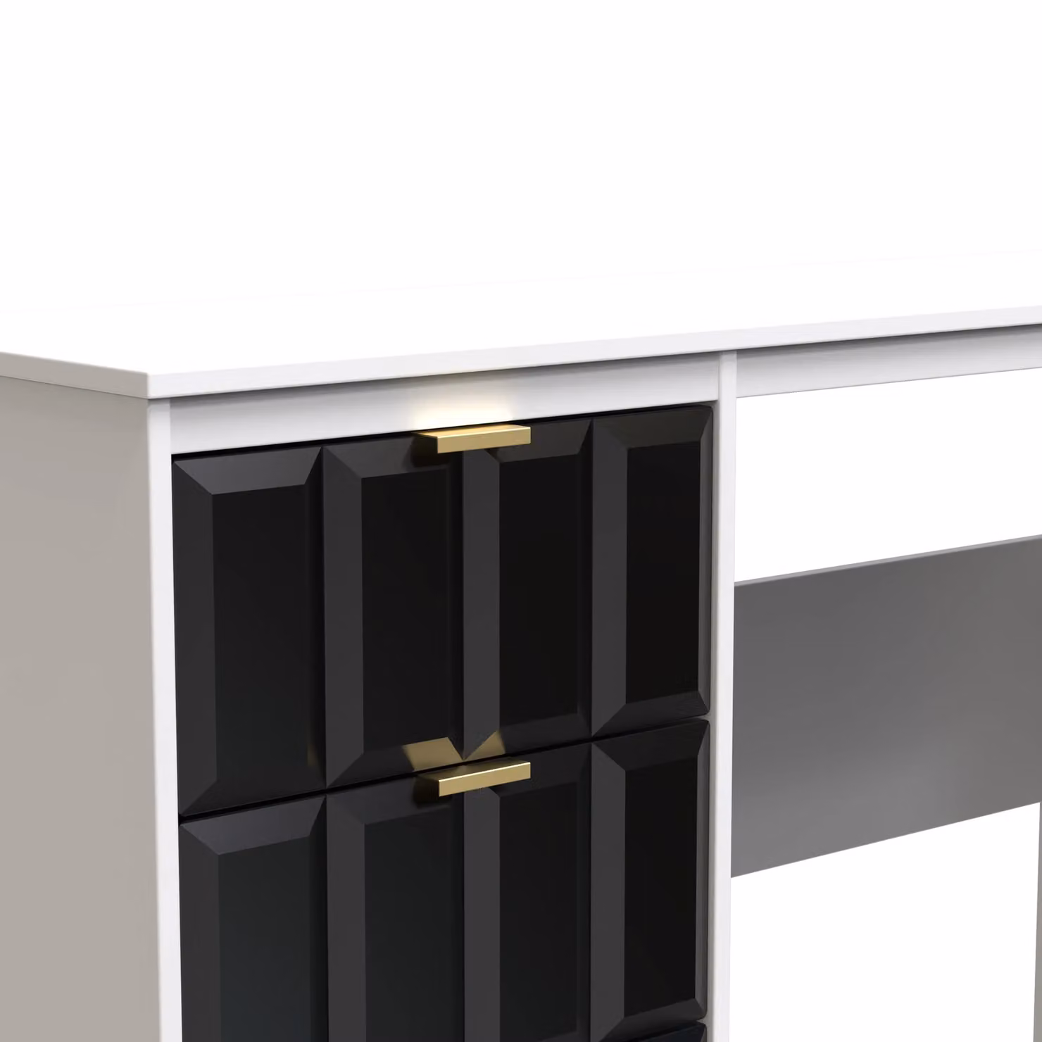 Ready Assembled 2 U Seattle 3 Drawer Desk in Black – 3