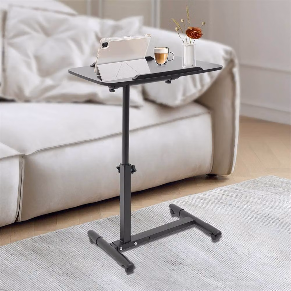 Nordara Adjustable Mobile Rolling Laptop Desk in Black – 3