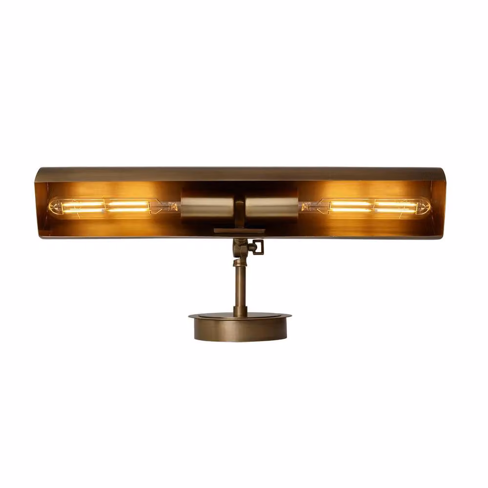 Industville Albany Adjustable Modern Metal Picture Wall Light in Gold/Brass – 2
