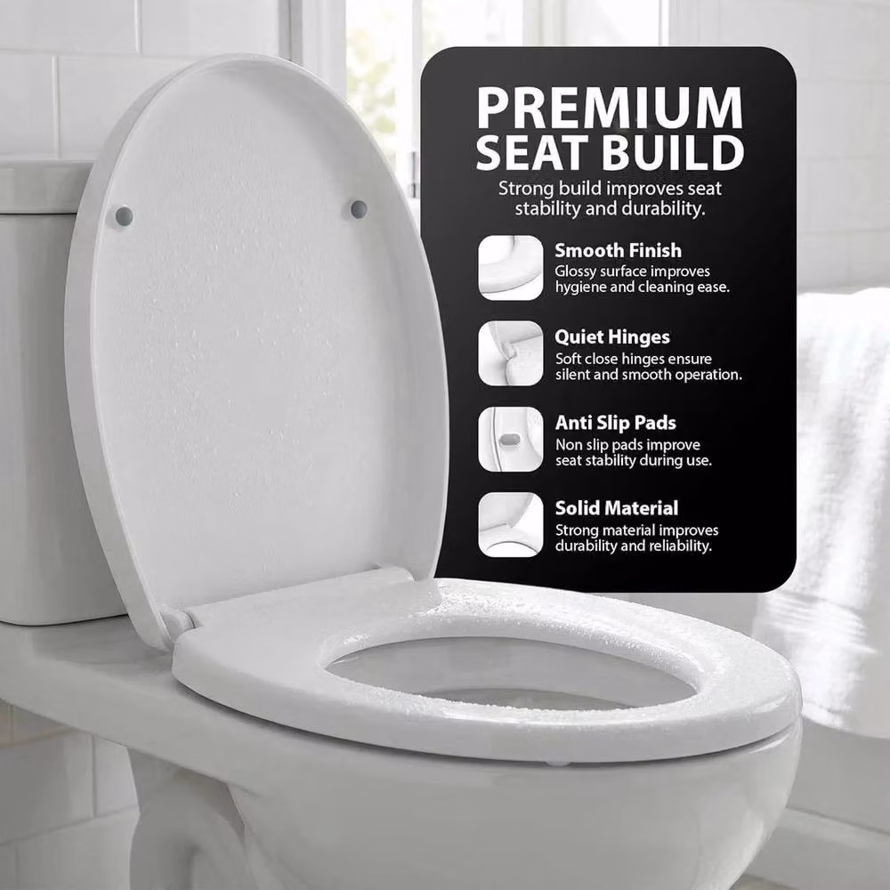 Pawnora Luxury White Soft Close Toilet Seat – 3