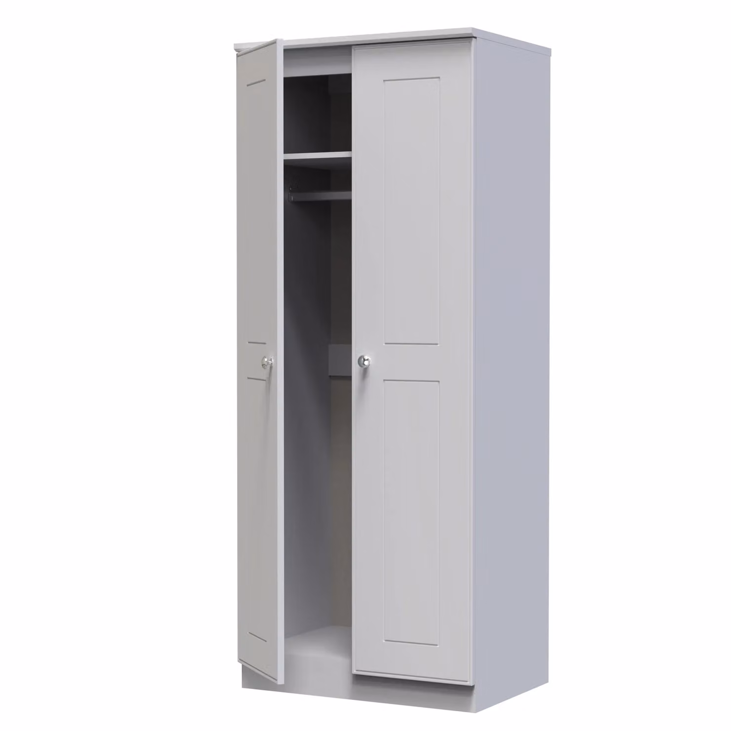 Ready Assembled 2 U Albert 2 Door Wardrobe in Grey – 2
