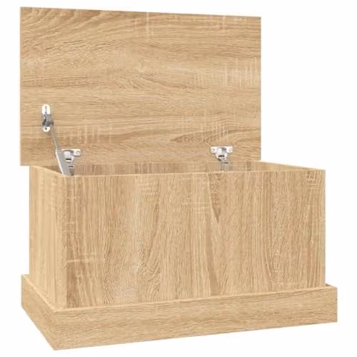 vidaXL Storage Box in Brown MDF, W/D/H: 50 x 30 x 28 cm