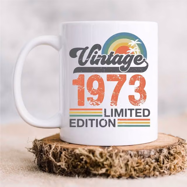 60 SECOND MAKEOVER Limited Edition Vintage Any Year Ceramic Mug in White – 1