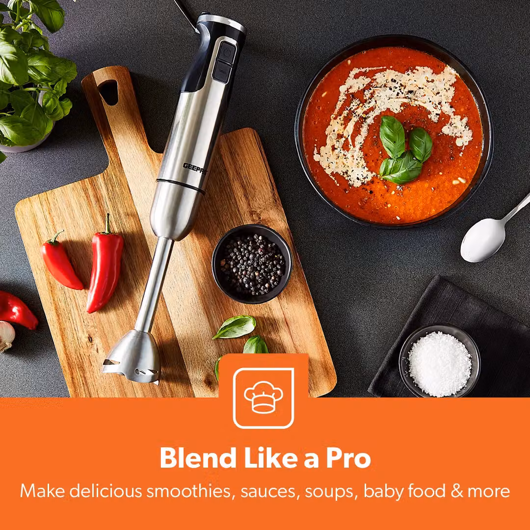 Geepas 800W Hand Blender Stick in Silver – 3