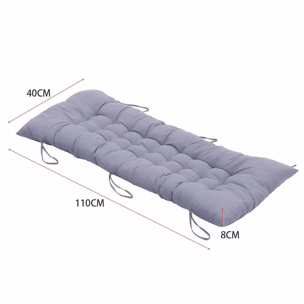 EONLION Grey Rectangular Lounger Cushion Pad for Bench or Chair, W/D: 120 x 90 cm – 2
