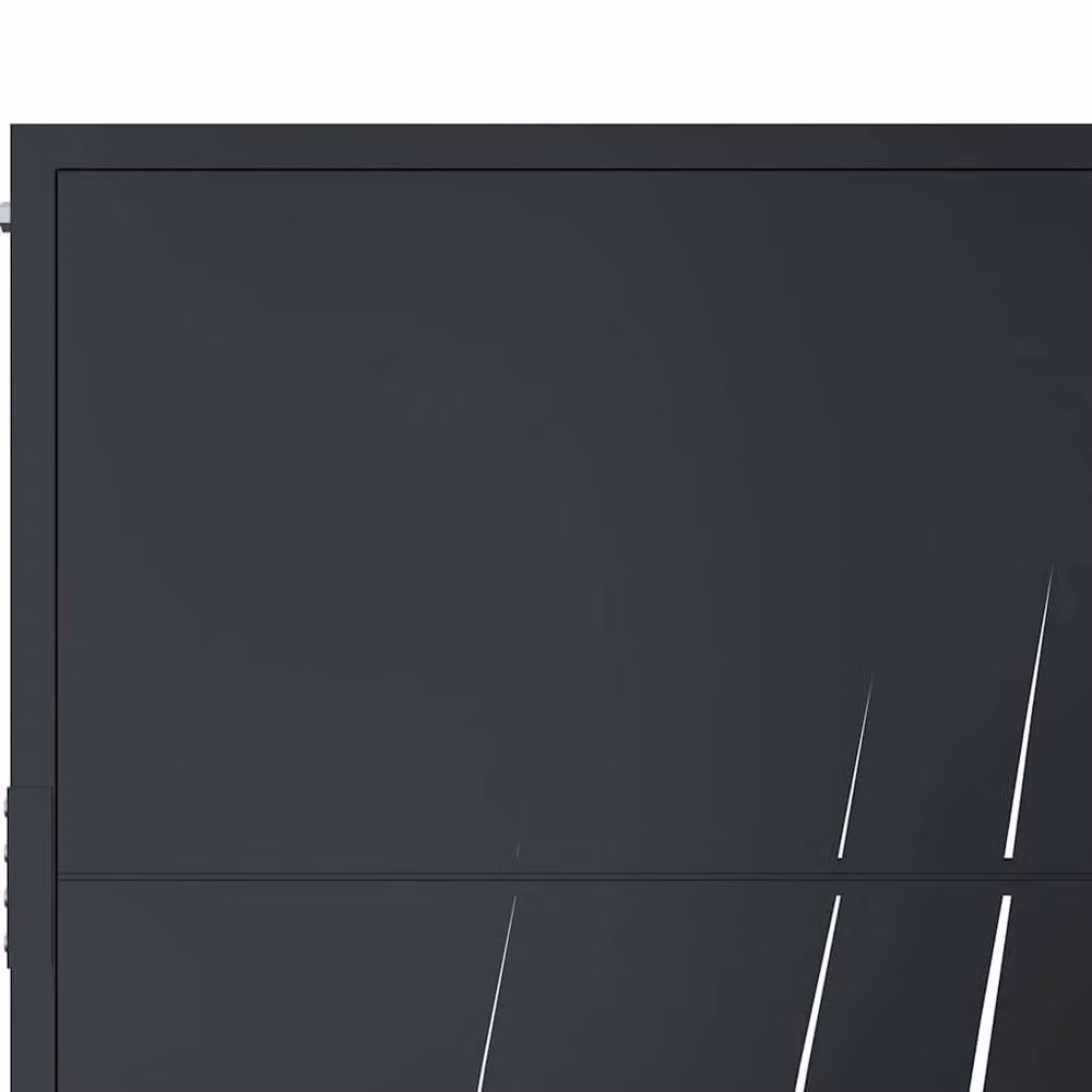 Berkfield Home Steel Garden Gate in Anthracite Grey, W: 105 cm, H: 205 cm – 4
