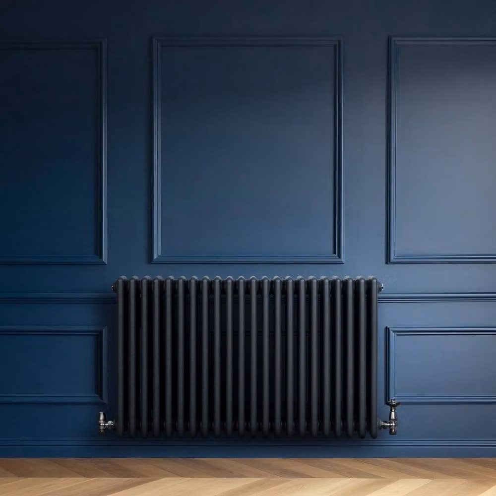 Monstershop Traditional 4 Column Steel Radiator in Anthracite Grey, W/H: 60.0 x 101.0 cm – 4
