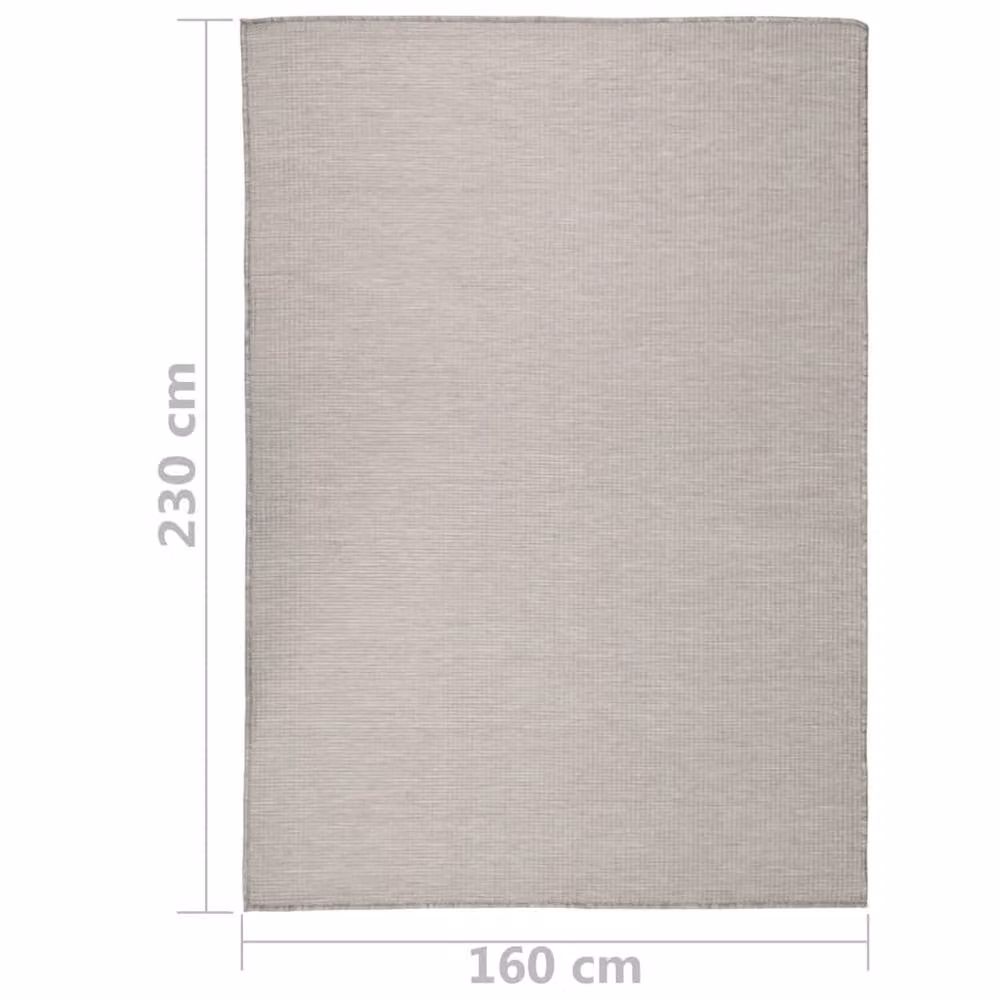 Berkfield Home Outdoor Flatweave Rug in Beige, W: 160 cm, L: 230 cm