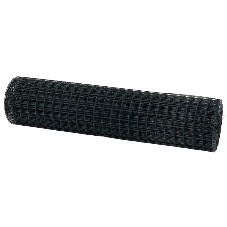 Berkfield Home Euro Fence Green PVC-Coated Steel Fencing, W: 10 m, H: 2 m