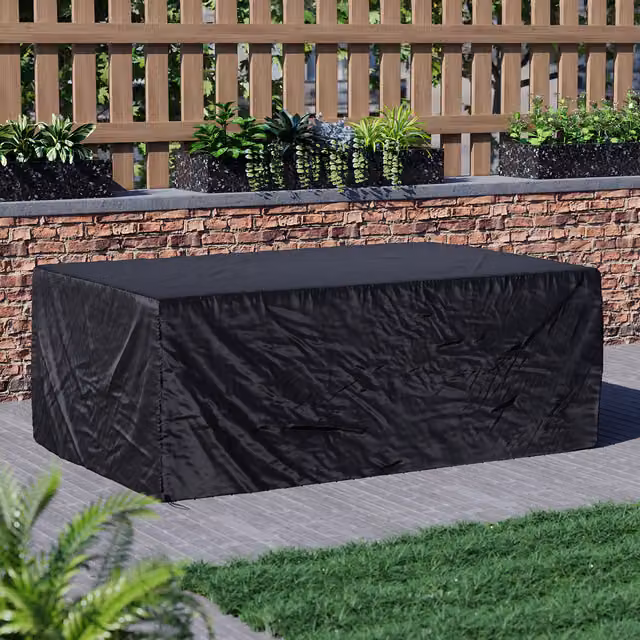 Vida Designs Outdoor Patio Furniture Cover, Black, W: 126 cm, L: 200 cm