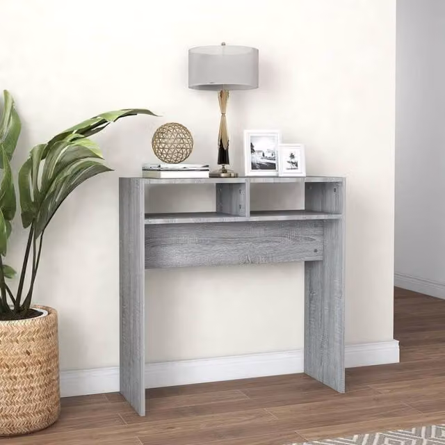 Berkfield Home Modern Grey Sonoma Console Table, W/D/H: 78 x 30 x 80 cm – 1