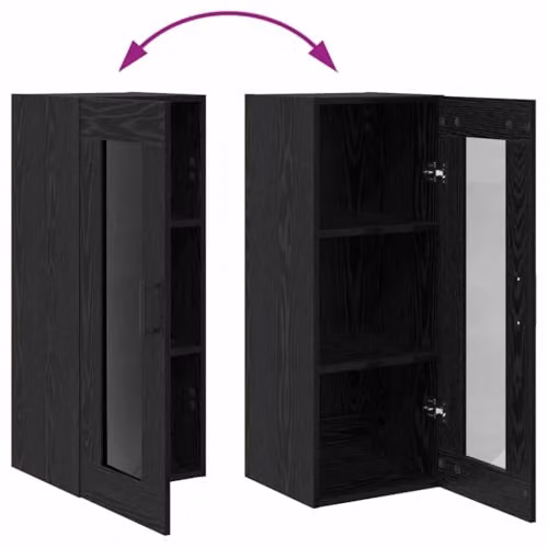 vidaXL Modern Tall Unit in Black, W/D/H: 34.5 x 34 x 180 cm – 4