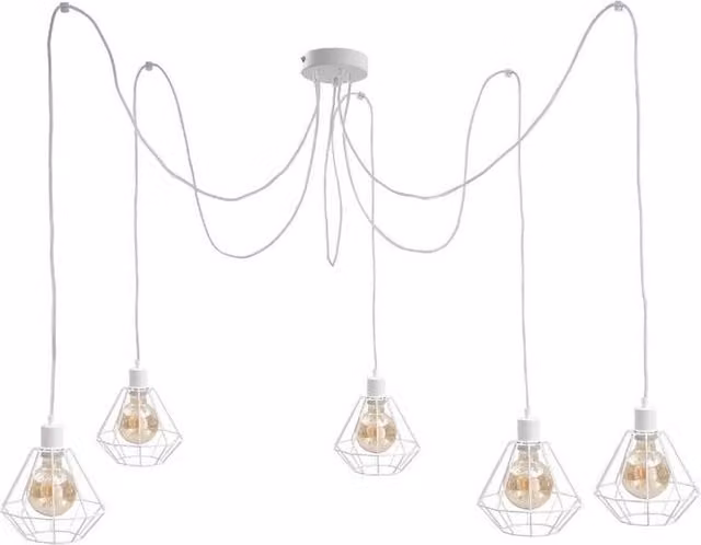 Netlighting Foskal Cluster Pendant Ceiling Light in White with 5x E27 Sockets
