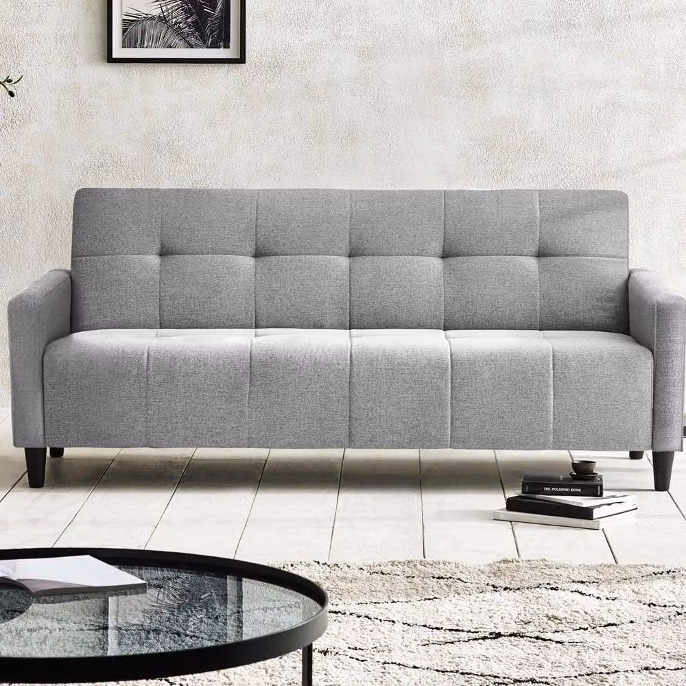 Cheshire Alfie 3 Seater Grey Linen Storage Sofa Bed – 3