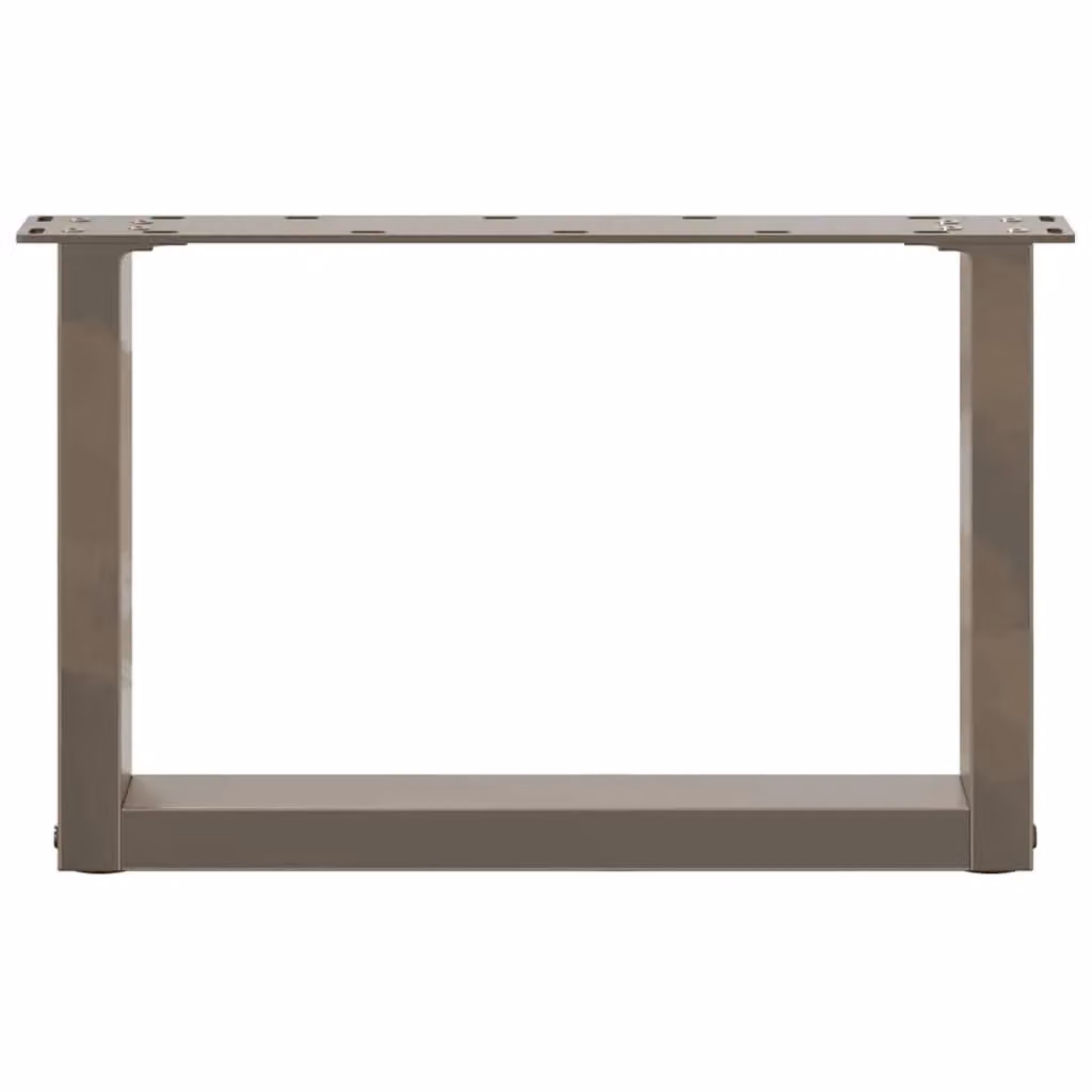 Berkfield Home U-Shaped Coffee Table Legs, 2 Pieces, Brown Steel, H: 50 cm, W: 30.5 cm – 3