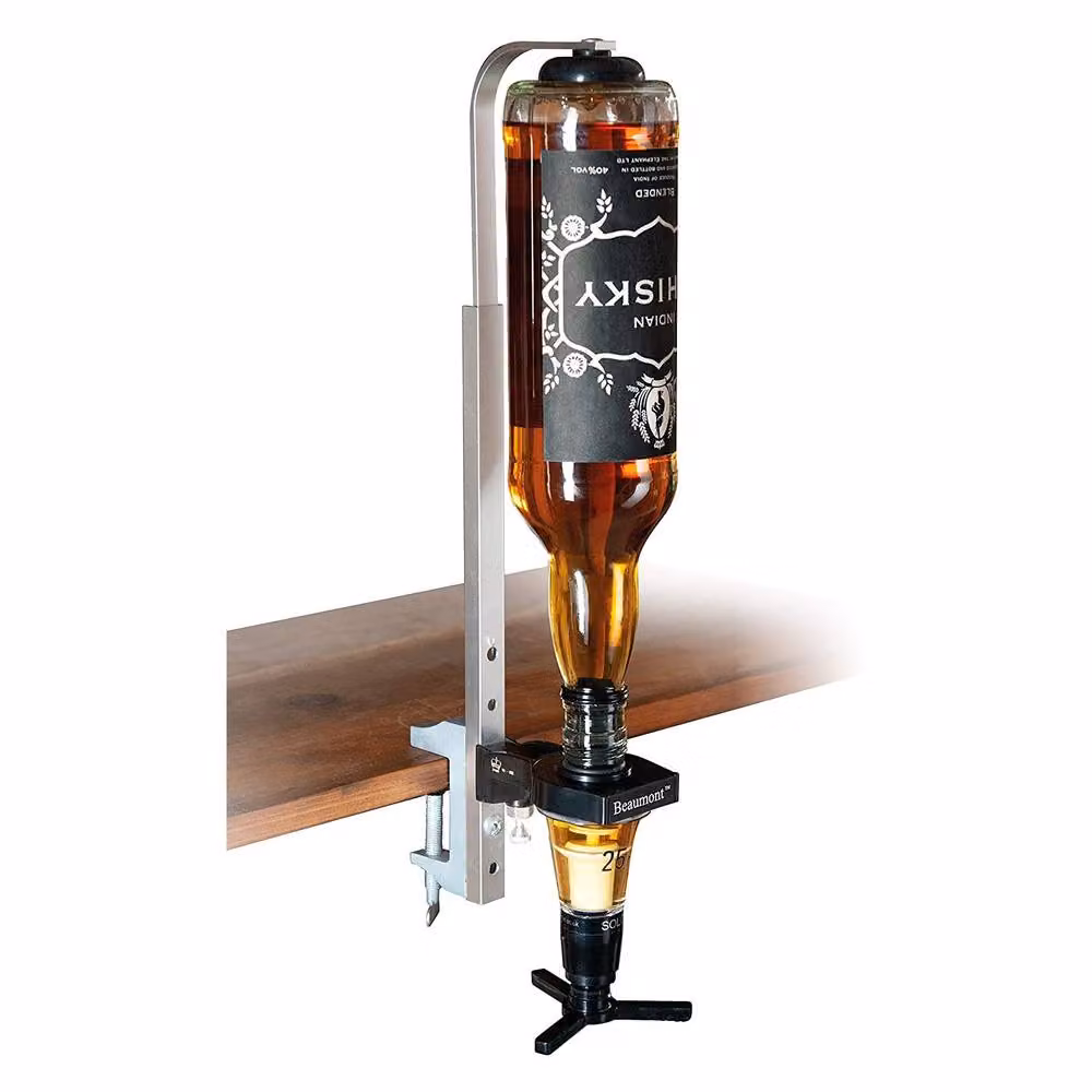 Beaumont TM Professional Home Bar Dispenser with Pourer in Silver Stainless Steel – 2
