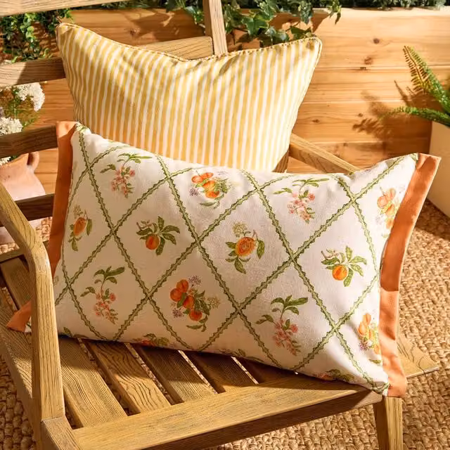 Voyage Maison Orange and Multicolour Graphic Outdoor Rectangular Cushion, W/D/H: 60 x 40 x 40 cm – 4