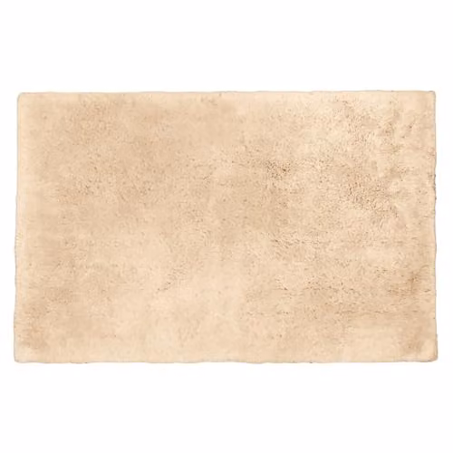 Allure Bath Fashions Non-Slip Cotton Bath Mat, Antibacterial and Washable, W: 50 cm, L: 80 cm, Beige