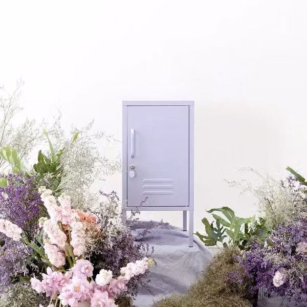 Mustard Made The Shorty Freestanding Metal Cabinet in Purple, W/D/H: 46 x 35 x 72 cm – 2
