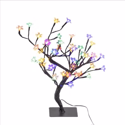 The Christmas Workshop 45cm Blossom Tree with 48 Multi-Coloured LED Lights – 4