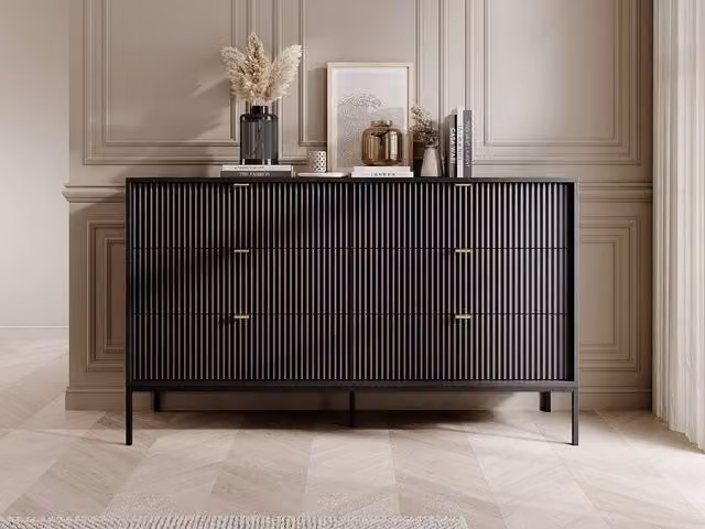 LIOUBA 6-Drawer Chest in Black