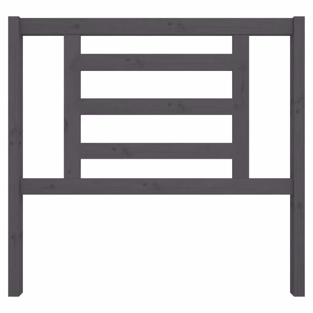 Berkfield Home Grey Rustic Solid Pine Wood Bed Headboard W/D/H: 106 x 4 x 100 cm – 3