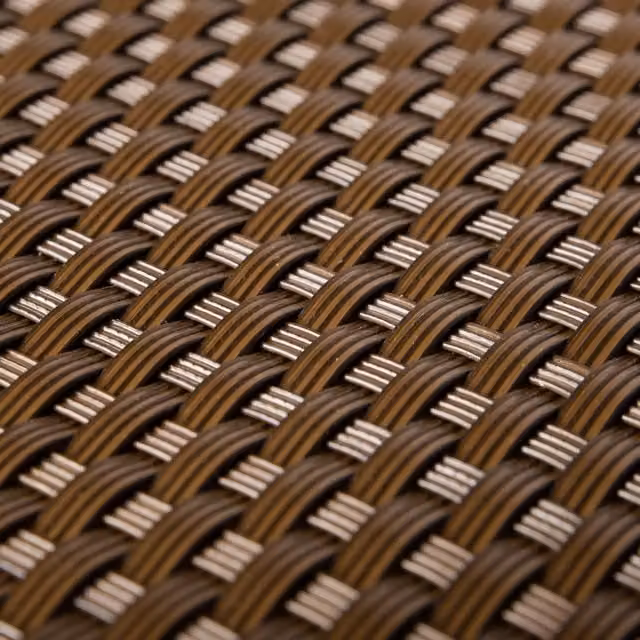 RattanArt Brown Artificial Poly Rattan Weave Privacy Screen Artificial Hedge