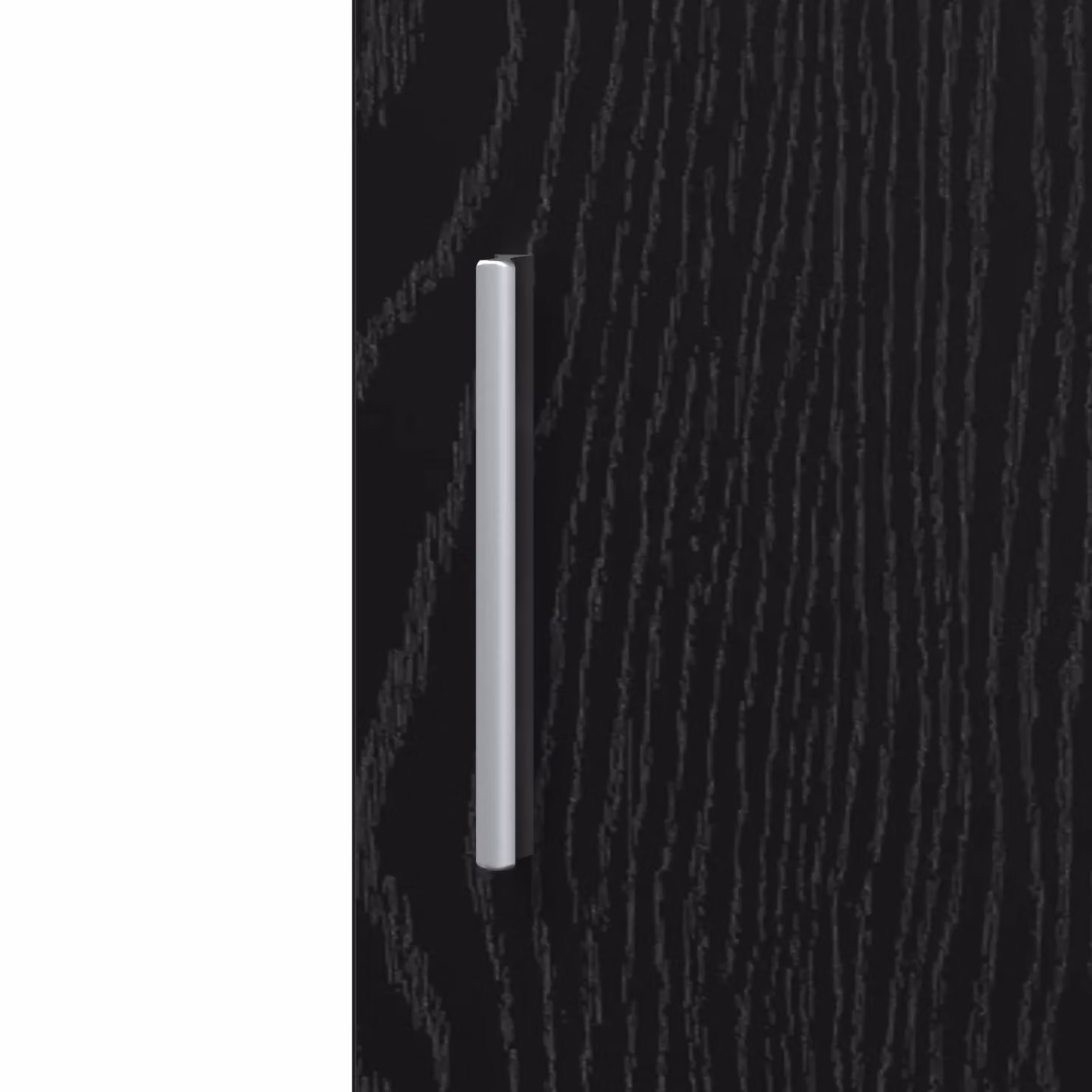 Berkfield Home Modern Black Oak Highboard with Hinged Doors and Internal Shelves, W/D/H: 30 x 42.5 x 185 cm – 4