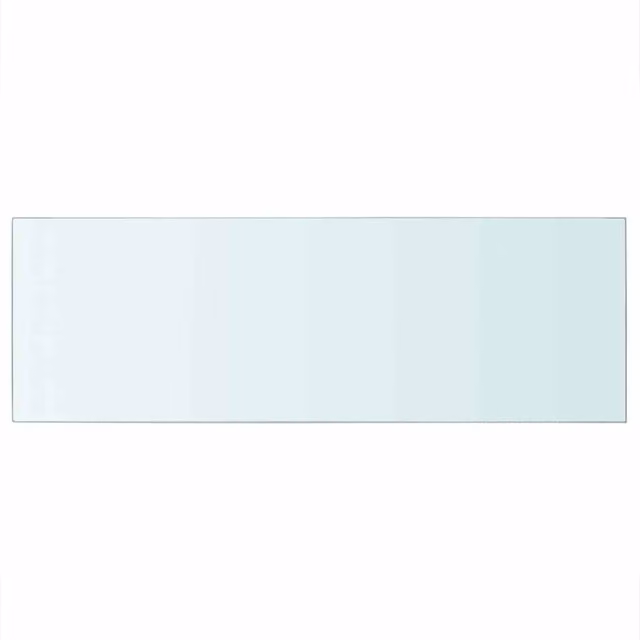 Berkfield Home 2-Piece Clear Glass Shelves, W: 70 cm, D: 25 cm