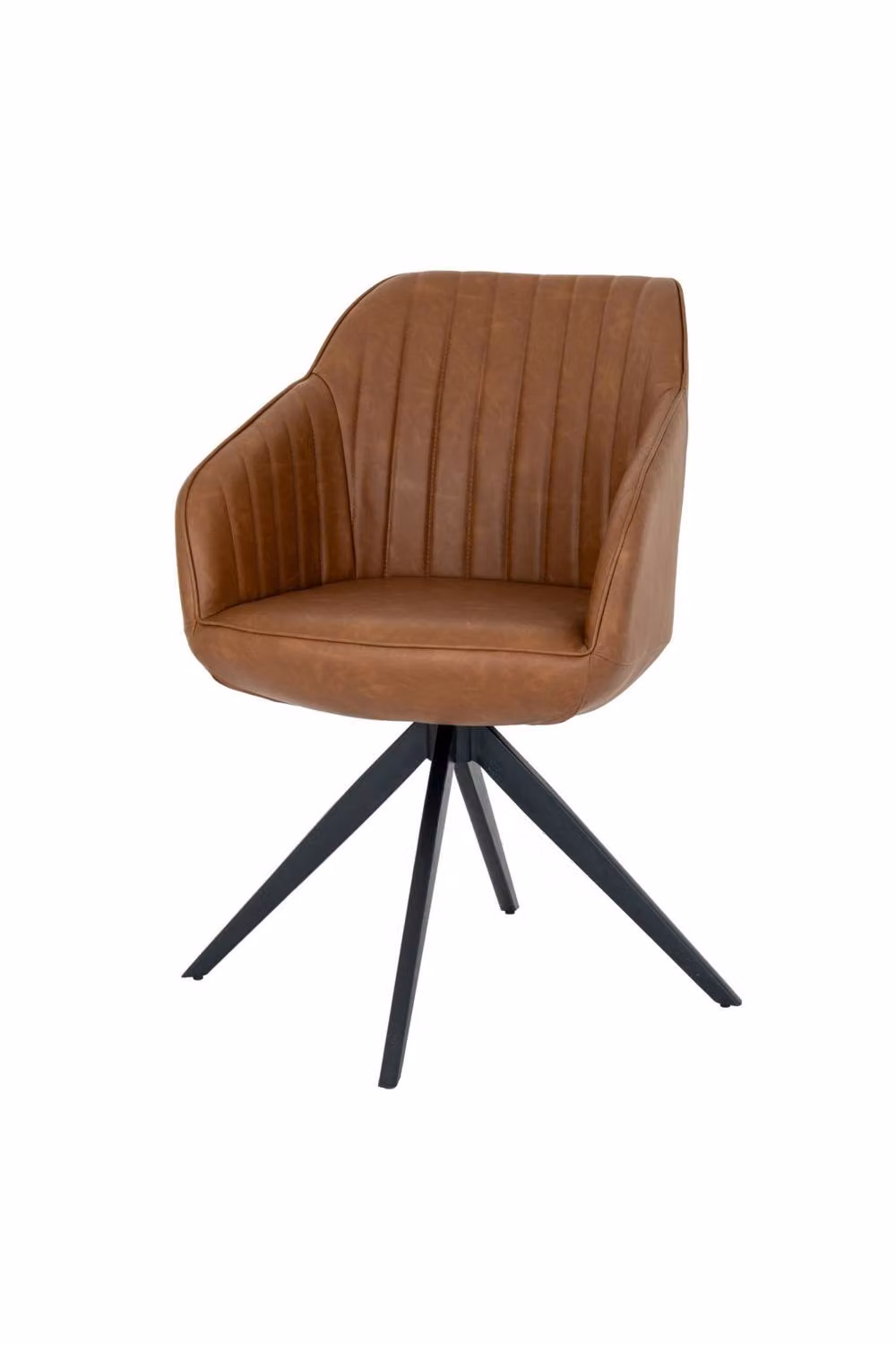 KDMD Uppsala Modern Upholstered Dining Chair with Armrests in Brown – 2