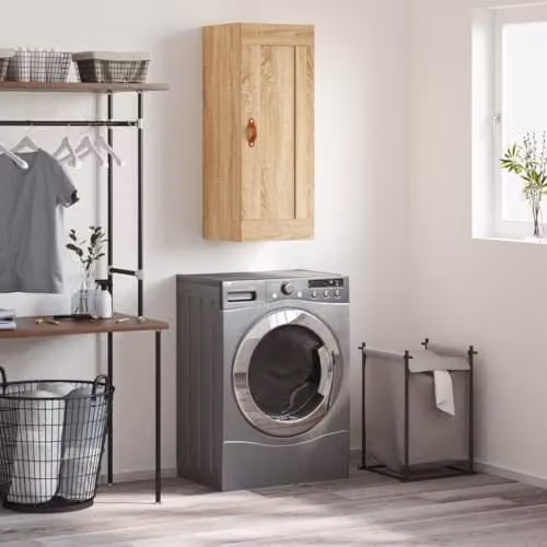 vidaXL Wall Mounted Cabinet in Brown Sonoma Oak, W/D/H: 34.5 x 34 x 90 cm – 2