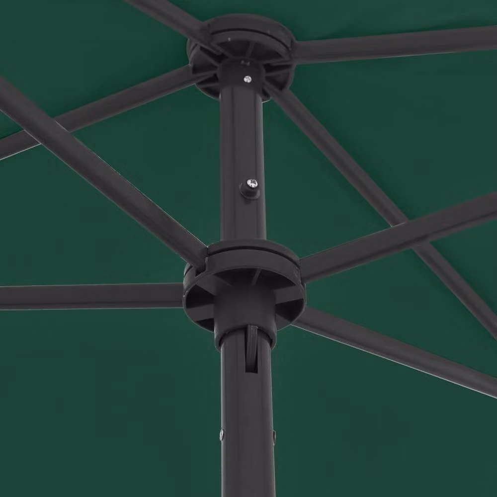 Berkfield Home Green Polyester Beach Umbrella W/D/H: 180 x 120 x 232 cm – 2