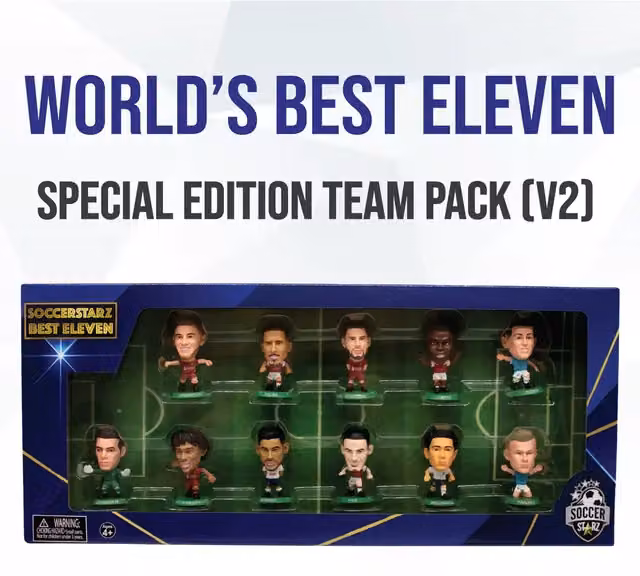 SoccerStarz Best Eleven Team Pack V2 Mini Character Set in Red and Multicolour