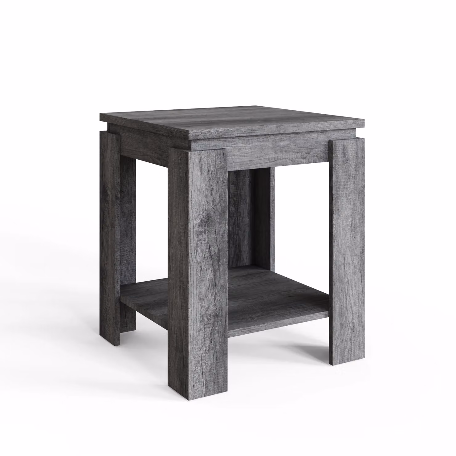 GFW Canyon Modern Square Wood Lamp Table in Charcoal Grey – 2