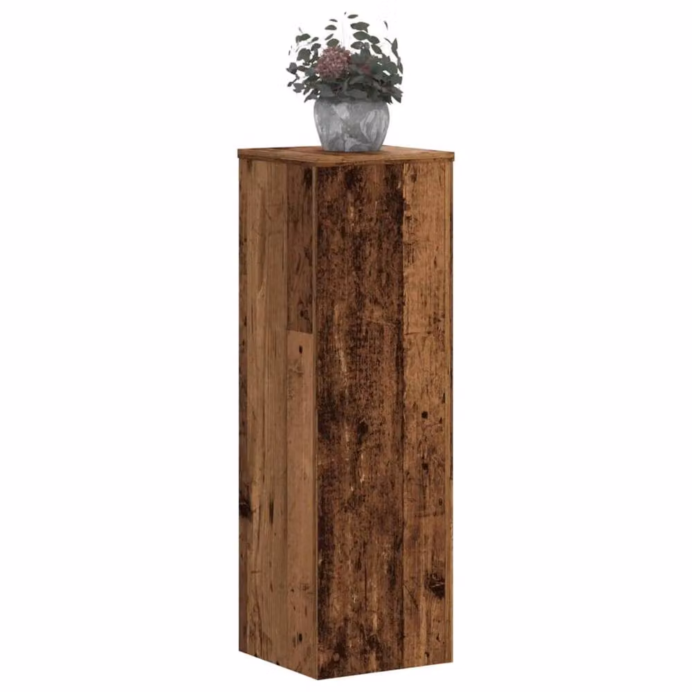 Berkfield Home Set of 2 Modern Plant Stands in Brown Engineered Wood, W/D/H: 25 x 25 x 80 cm – 3