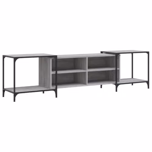 vidaXL TV Cabinet in Grey Sonoma, W: 203 cm, D: 37 cm, H: 50 cm, Made of MDF