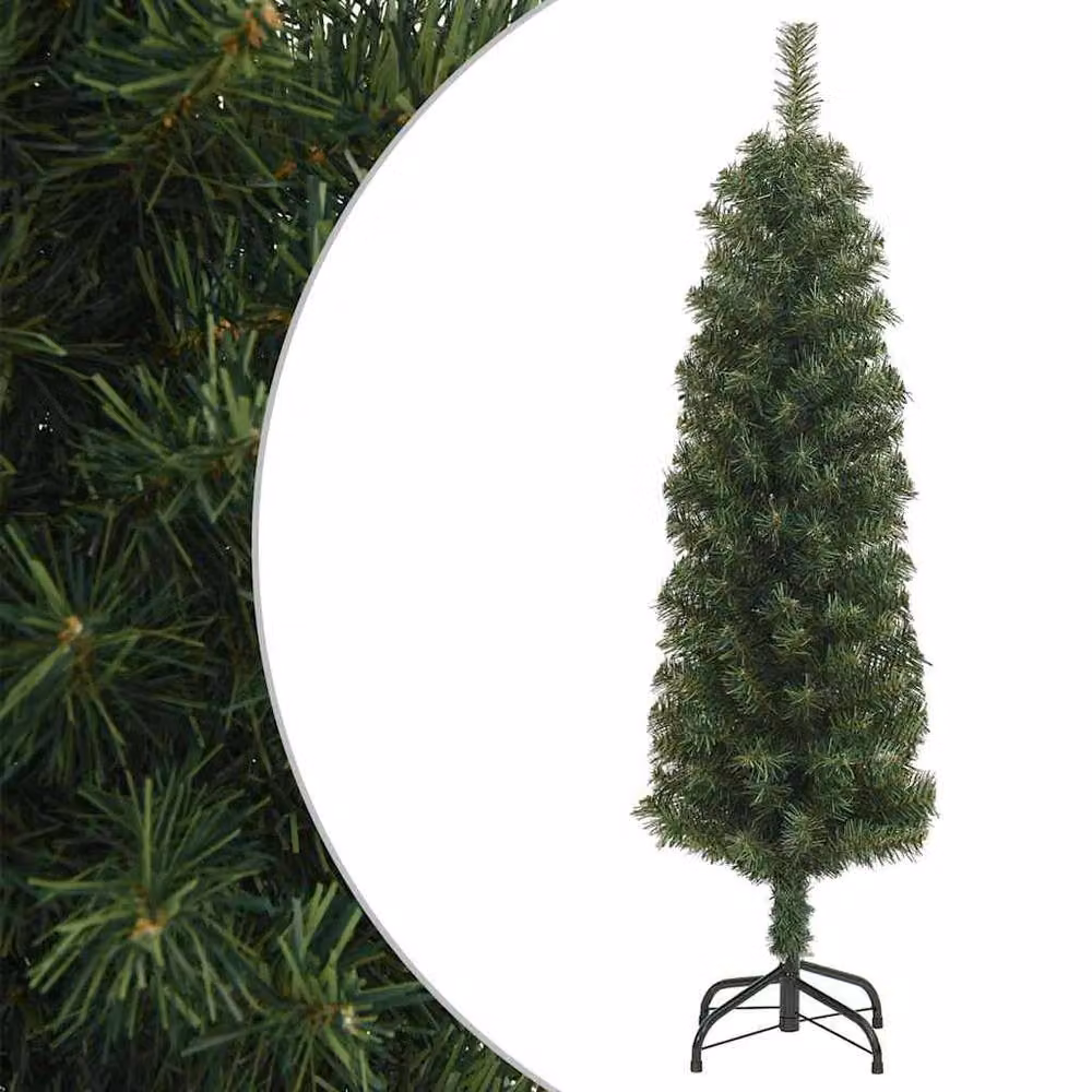 Berkfield Home Slim Artificial Green Christmas Tree with Stand, Height: 120 cm – 2