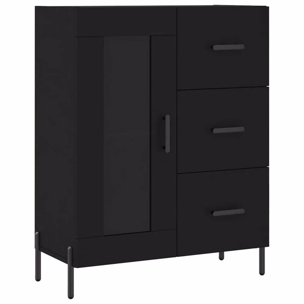 Berkfield Home Modern Black Sideboard W/D/H: 69.5 x 34 x 90 cm – 3
