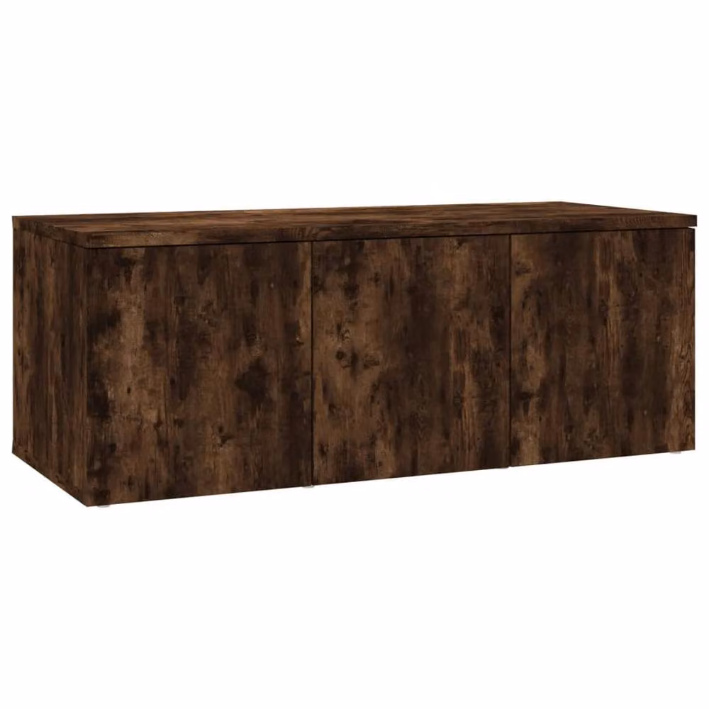 Berkfield Home Modern Smoked Oak TV Cabinet in Brown, W/D/H: 80 x 34 x 30 cm – 3