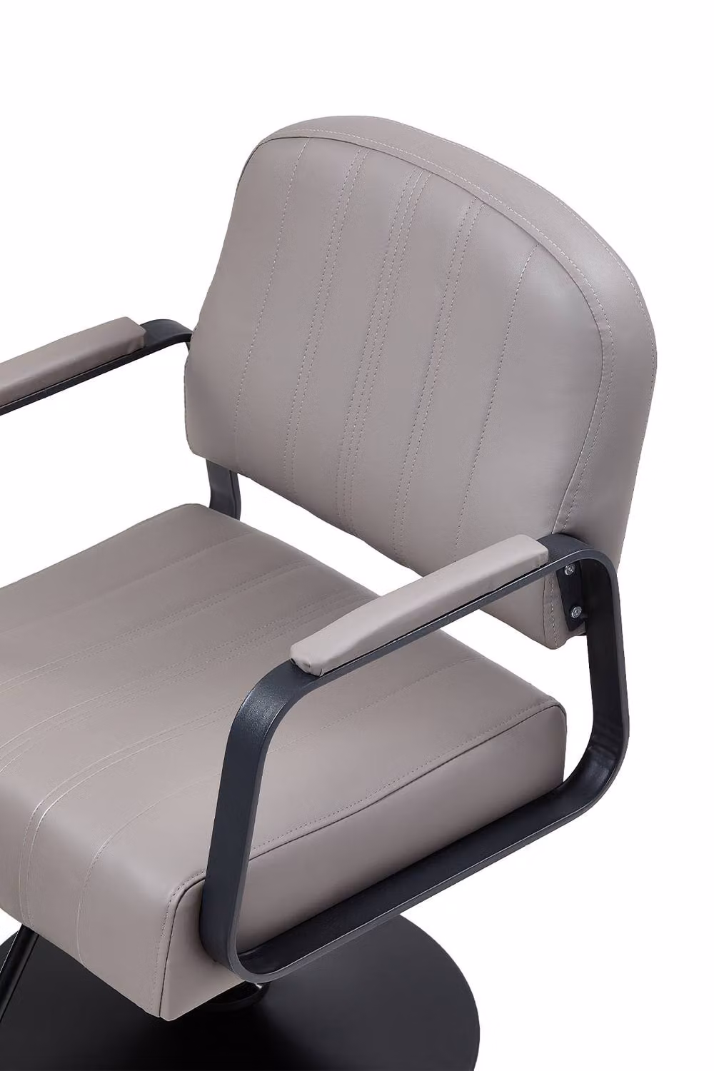 Living and Home Grey Swivel Barber Chair with Armrests and Adjustable Height – 4