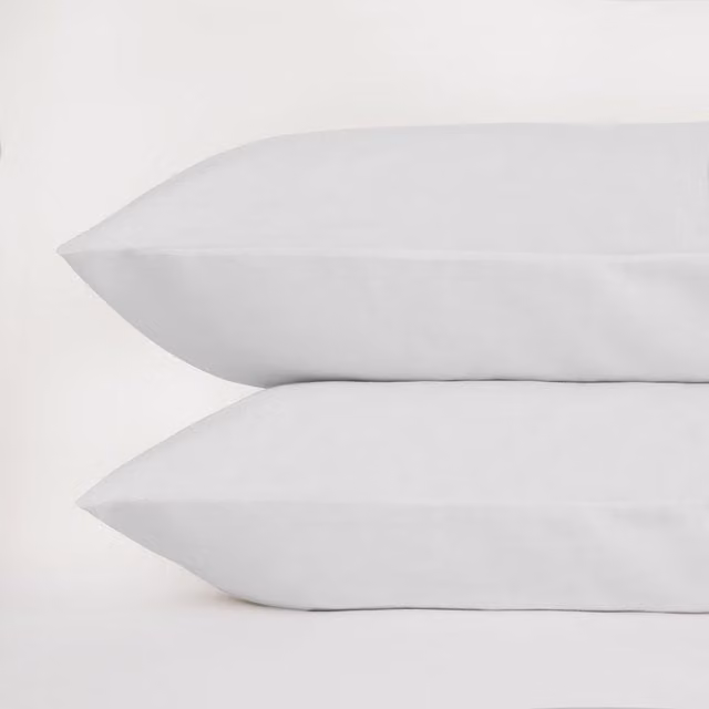 OHS Pair of Plain White Cotton Housewife Pillowcases