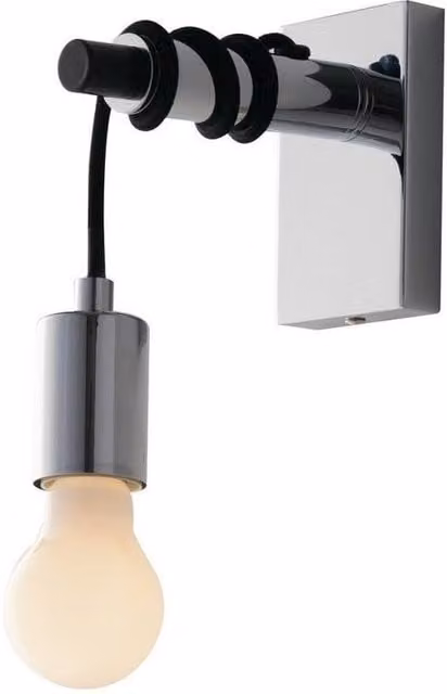Netlighting Admiral Cable Wall Lamp in Chrome and Black with E27 Fitting