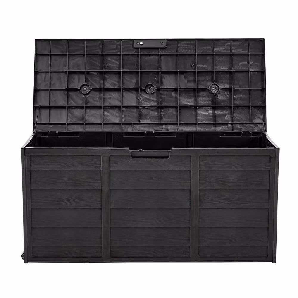 FLAVORA Black 290 L Plastic Outdoor Garden Storage Box – 3
